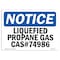 Signmission Safety Sign, OSHA Notice, 5" Height, 7" Width, Liquefied Propane Gas CasNo. 74986 Sign, Landscape OS-NS-D-57-L-14016 - alternate 1